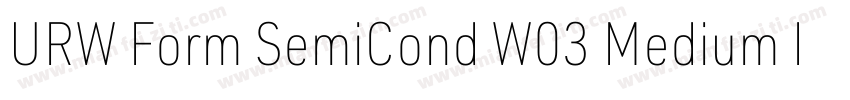 URW Form SemiCond W03 Medium It字体转换